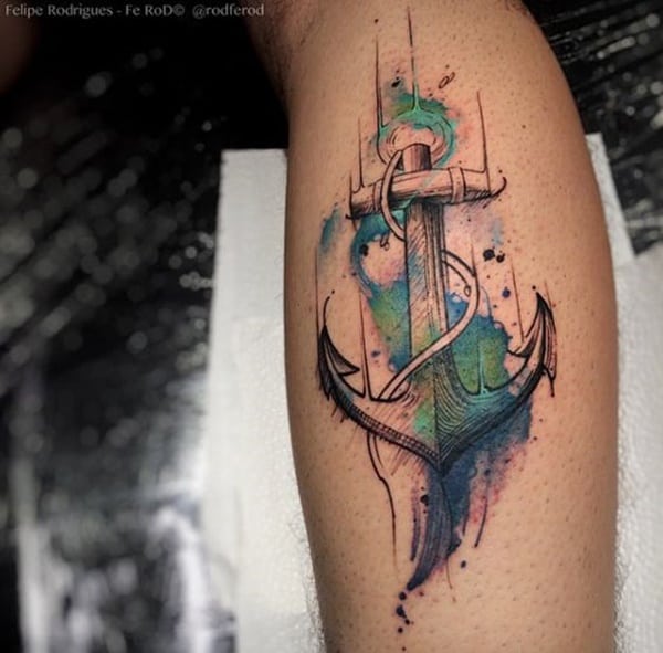 tatuaggio ancora vernice